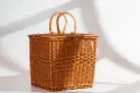 Handwoven Willow Wicker Storage Basket with Lid – Elegant & Functional Design