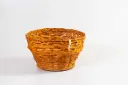 Handwoven Round Willow Wicker Basket