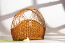 Elegant Dome-Handle Willow Wicker Basket – Handcrafted Utility with Artistic Flair