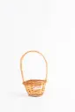 Tall Handle Mini Willow Wicker Basket – Handwoven Decorative Accent