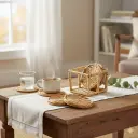 Rustic Natural Willow Wicker Coaster Set with Holder – Handwoven Elegance (Set of 6)