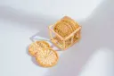 Rustic Natural Willow Wicker Coaster Set with Holder – Handwoven Elegance (Set of 6)