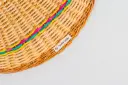 Handwoven Willow Wicker Hand Fan with Wooden Handle – Traditional Artisan Craf