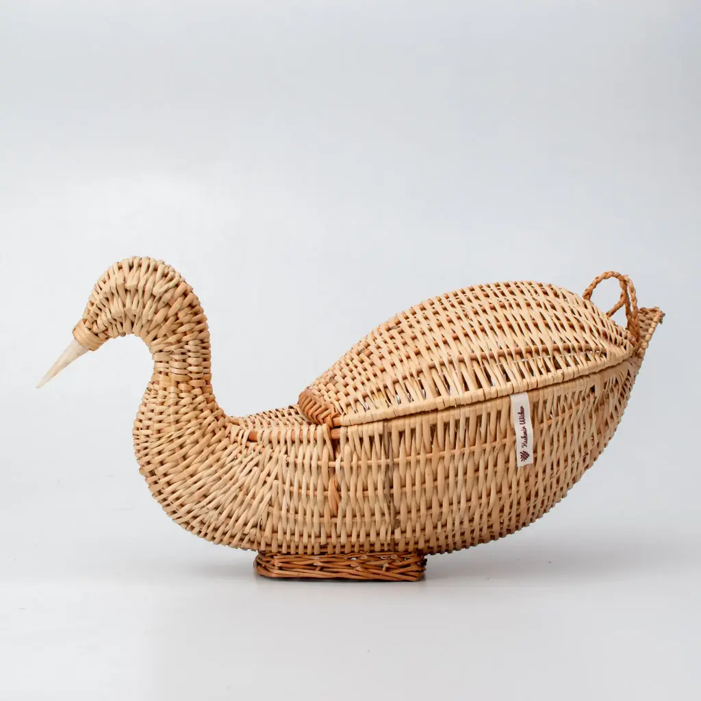 Duck-Shaped Basket with Lid
