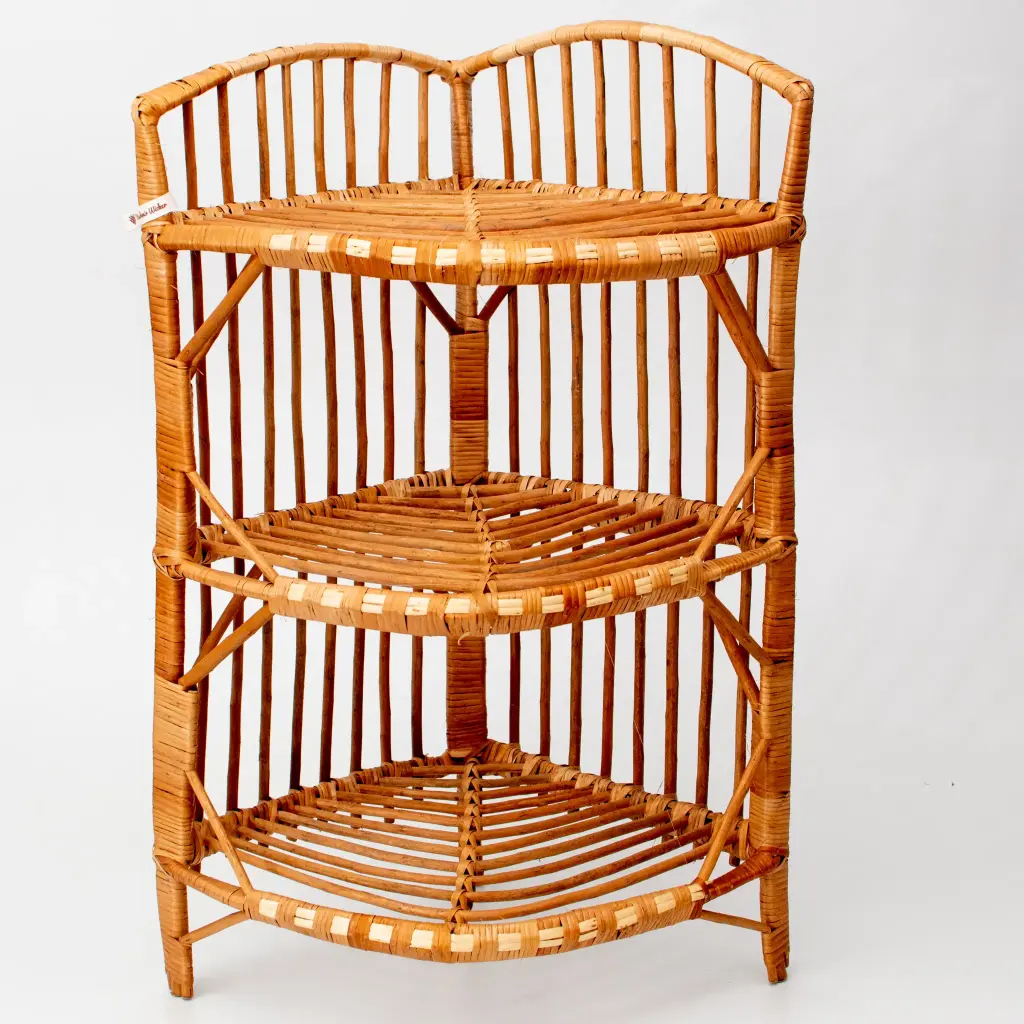 Wicker Corner Rack