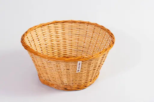 Handwoven Natural Willow Wicker Basket – Rustic Round Storage & Display Bowl