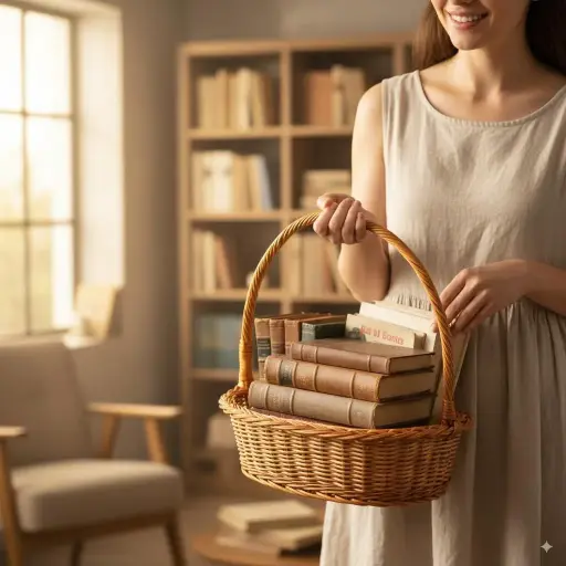 Classic Handwoven Willow Wicker Basket with Handle – Timeless Charm for Everyday Use